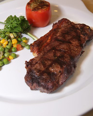 beef tenderloin steak reaady to serve