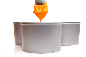 trowel in printing ink can