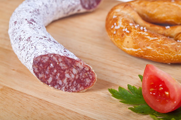 Großansicht einer Salami