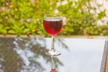 Glass of red wine
