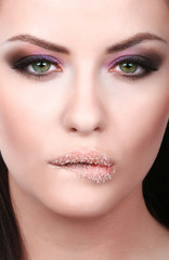 Fototapeta premium woman biting lip