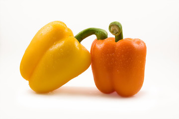 Fresh peppers in pose
