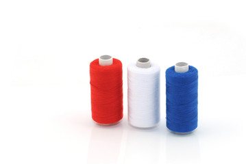 Dutch color of yarn isolated on white background