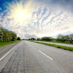 Fototapeta premium Sunshine oner road