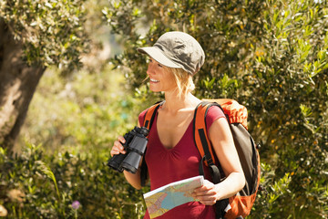 woman hiking