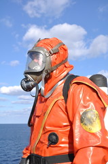 man in chemical suit - 14209670