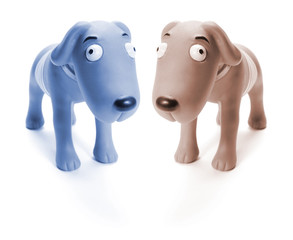 Plastic Dog Figurines
