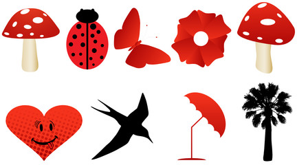 Illustration of spring/summer icons