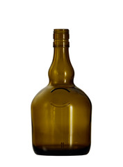 wine bottle of brown glass