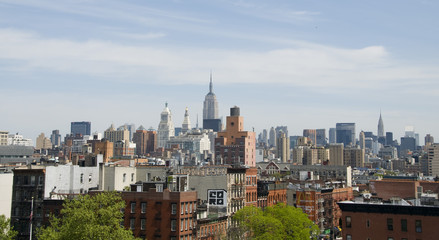 Fototapeta na wymiar Manhattan Skyline Seen from the Lower East Side