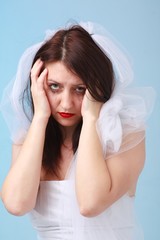 depressed young bride