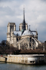 Fototapeta na wymiar Katedra Notre-Dame i Sekwany. Paryż, Francja