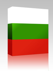 Bulgaria flag box package