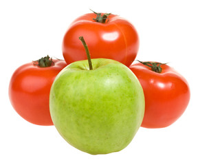 Apple and tomato