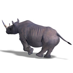Obraz premium Rhinoceros Rendering