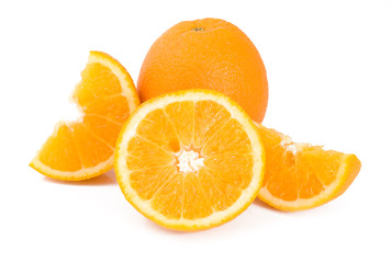 Oranges isolated on white background