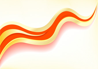 Vector abstract red wave