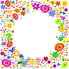 Floral background, vector illustration