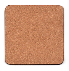 cork mat isolated on white