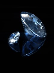 Blue diamonds on black background