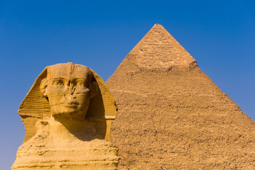 The Sphinx and the great Pyramid