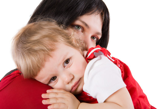 Mother Holding Crying Baby