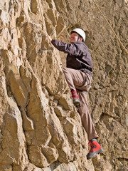 climber on the wall