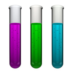 Colored test tubes