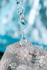 water poured into a glass