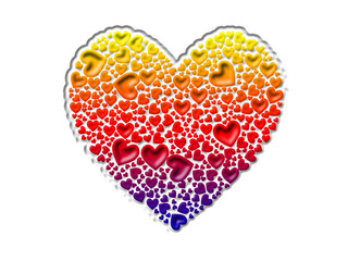 Herz bunt