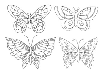 Obraz na płótnie Canvas Schmetterling Set