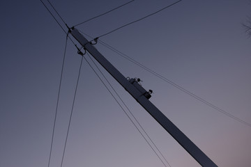 electric wire in sky