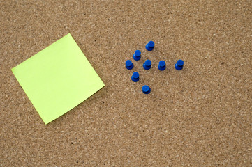 Yellow Post-it on the notice board