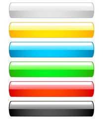 Fototapeta premium Set of 6 shiny buttons