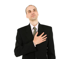 Businessman isolated on white