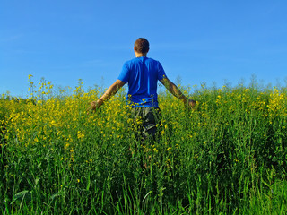 boy in field