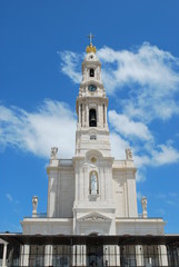 Fototapeta na wymiar View of the Sanctuary of Fatima, in Portugal