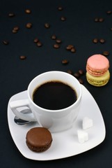 tasse de café & macarons