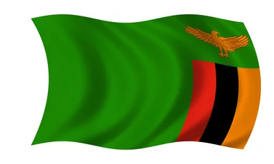 Foto op Aluminium sambia fahne zambia flag © moonrun