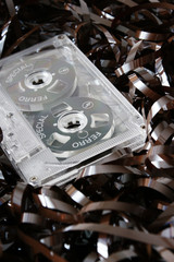 spulen audio cassette bandsalat