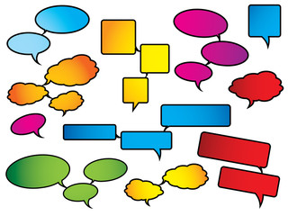 Obraz premium Bright and colorful speech bubbles