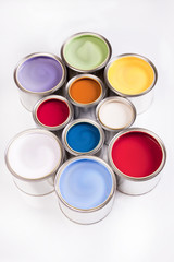 Deep colors of paint