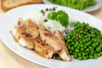 Geschnetzeltes mit Putenfleisch
