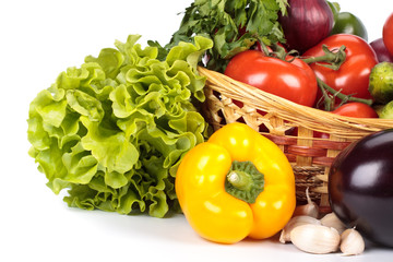 Still-life with fresh vegetables