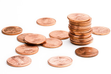 pile of U.S. coins