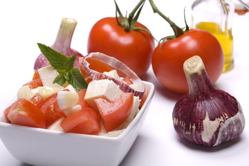 Cheese and tomato salad