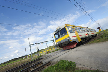 commuter-train in motion
