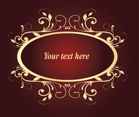 Floral frame (vector)