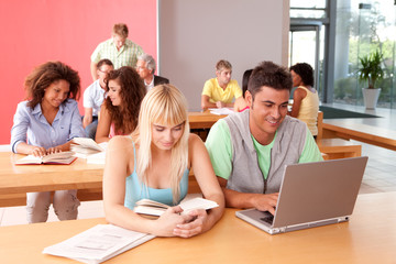 Portrait of happy student group