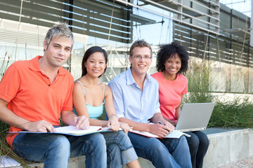 Students studying